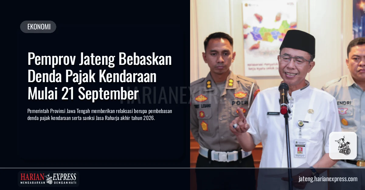 Pemprov Jateng Bebaskan Denda Pajak Kendaraan Mulai 21 September