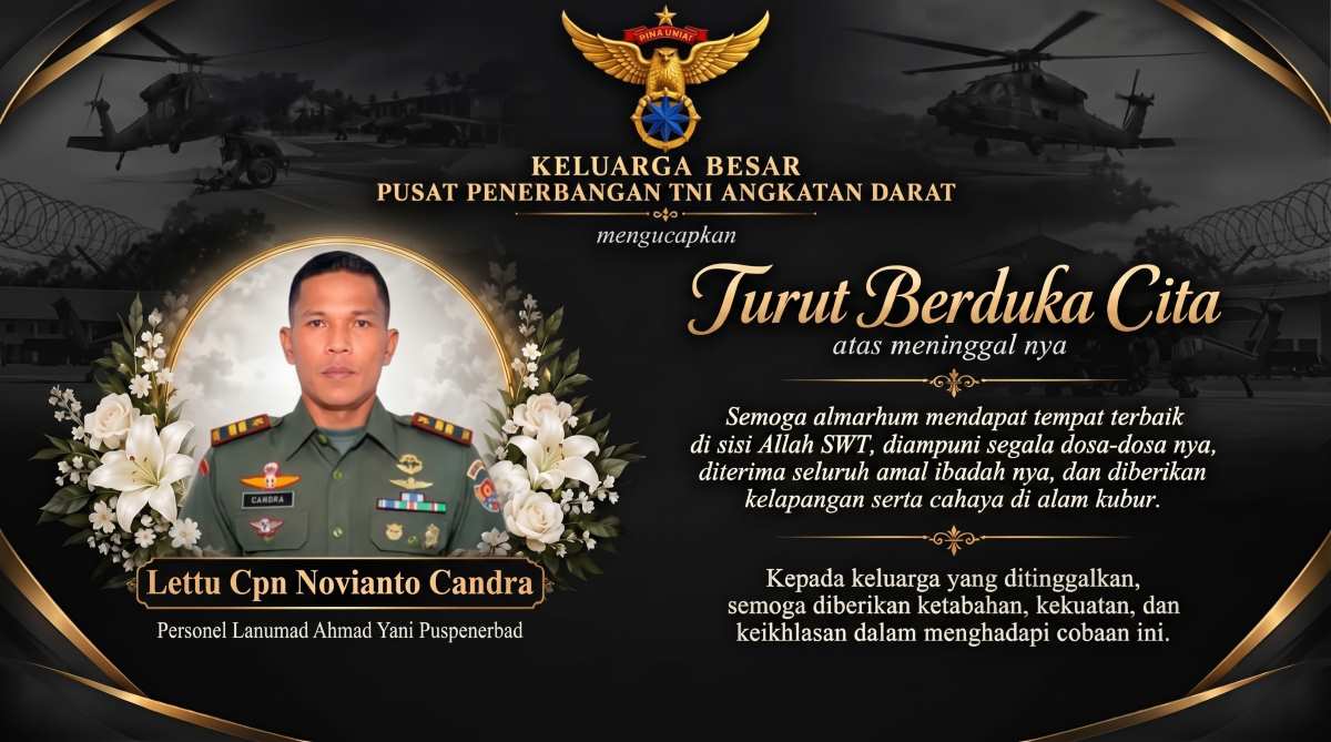 Berita Duka: Keluarga Besar Puspenerbad Sampaikan Duka Cita Atas Wafatnya Lettu Cpn Novianto Candra